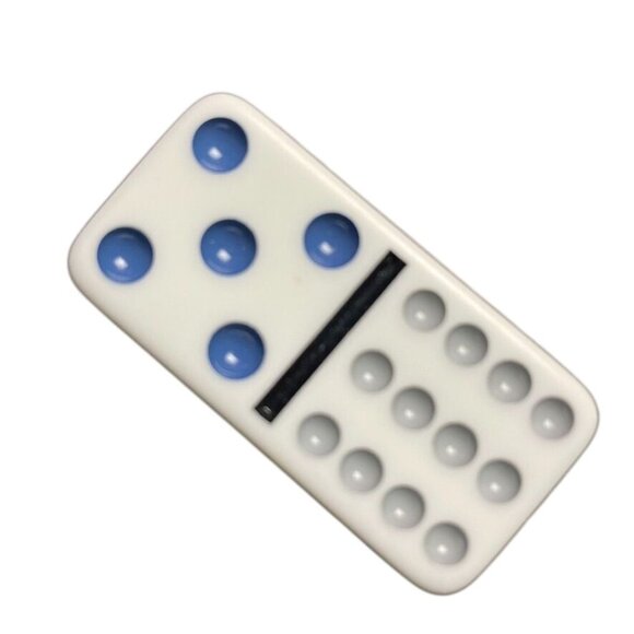 Double Twelve Dominoes Replacement Tile 5 12 Color Dot mq - Picture 2 of 3